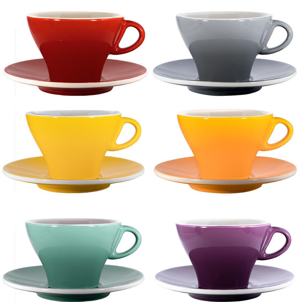 Lot de tasses à café au lait colorées - 6 pièces - Club House