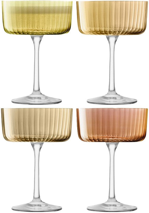 Lot de 4 coupes de champagne / Ambre - LSA
