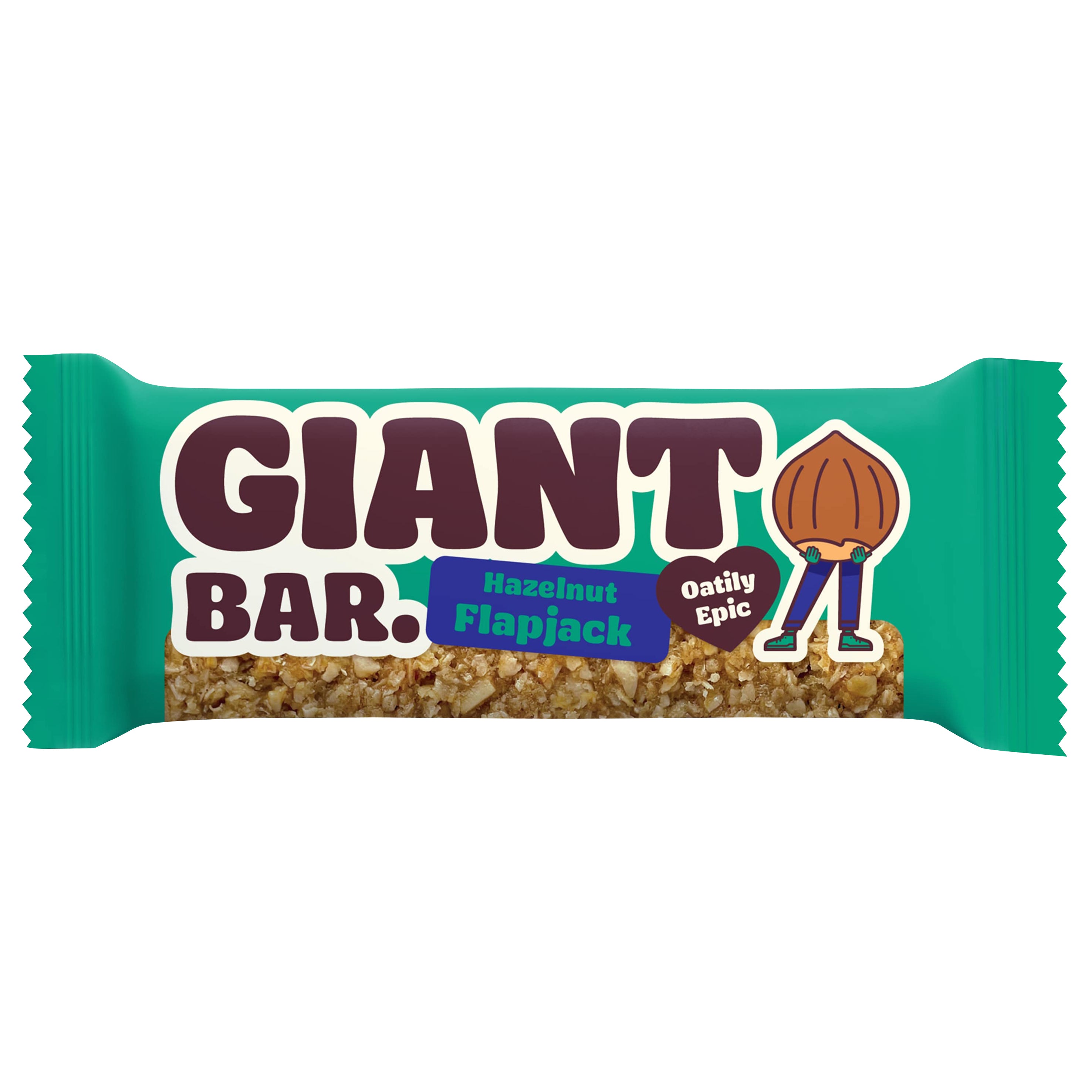 Barre végétalienne Flapjack Hazelnut (aux noisettes) - Giant Bar
