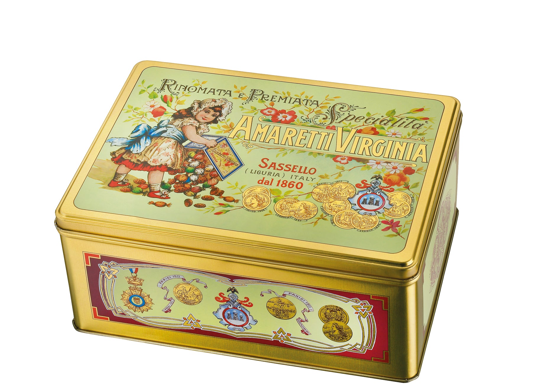 Amaretti moelleux dans une boîte en fer blanc - Amaretti Virginia